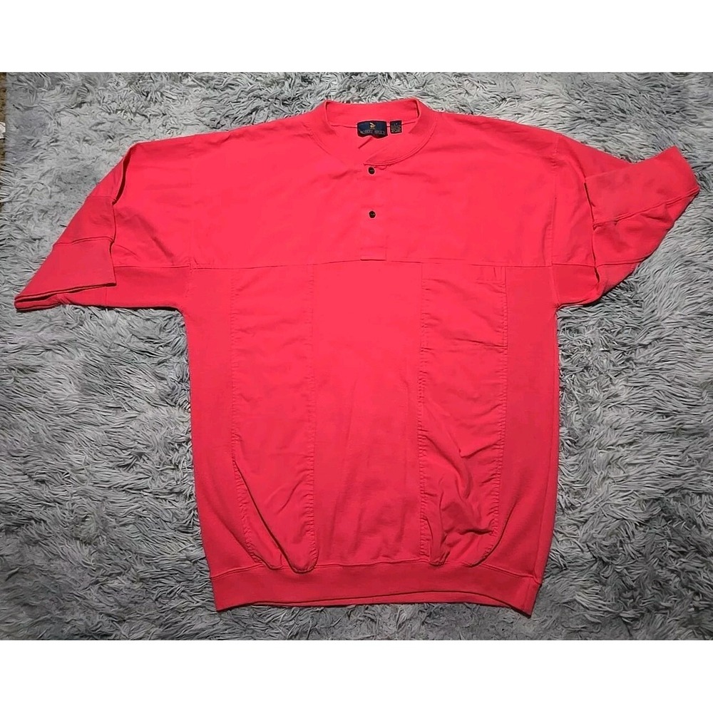 VTG Robert Bruce Men's Golf Shirt Size LT Neon Pink Retro Sportswear GUC